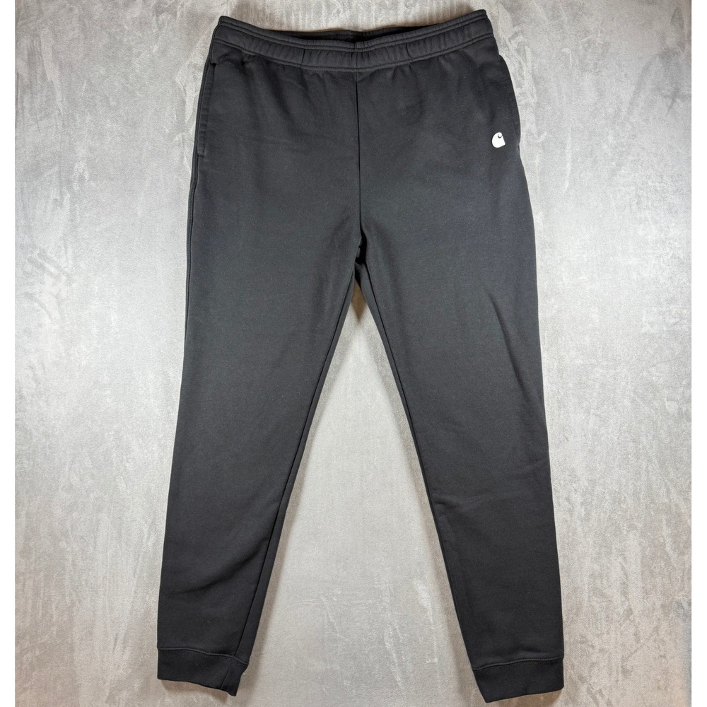 Carhartt Mens Relaxed Fit Fleece Sweatpants Black Joggers Large